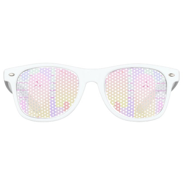 Niedliche Eiscreme Pastel Summer Ombré Partybrille (Vorderseite)