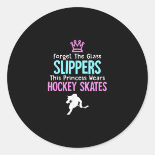 Niedliche Eishockey-Girls - Frauenquote Runder Aufkleber