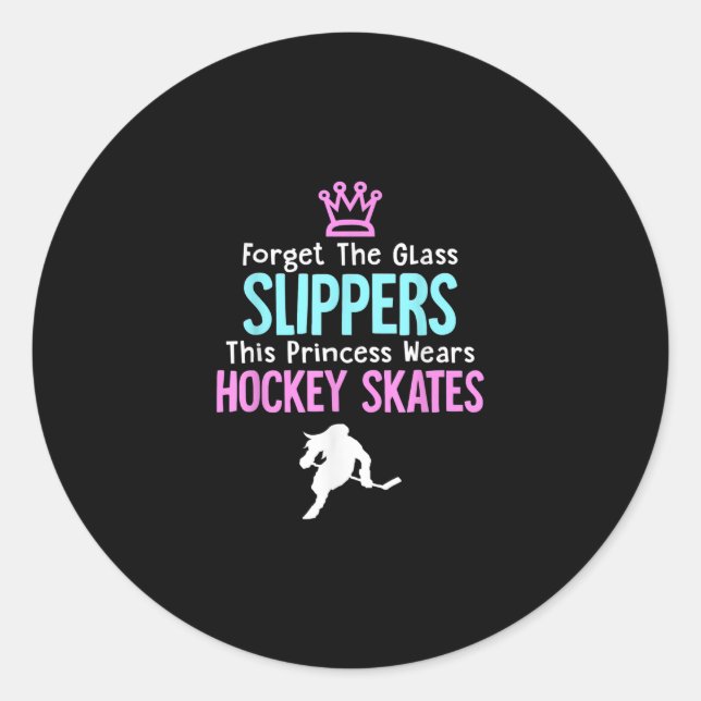 Niedliche Eishockey-Girls - Frauenquote Runder Aufkleber (Vorderseite)