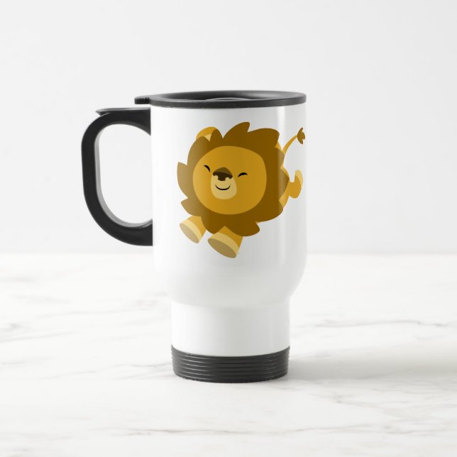 Niedliche Ekstatisch Cartoon Löwe Tasse (Links)