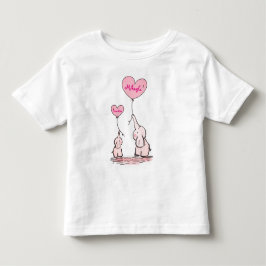 Niedliche Elefant-Baby-Griff-Ballone Kleinkind T-shirt