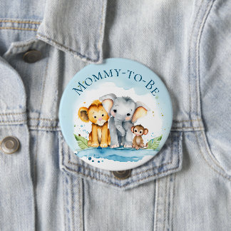 Niedliche Elefant & Friends Babydusche Button