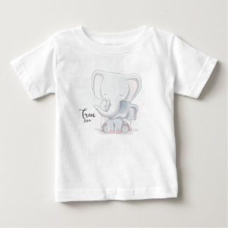 Niedliche Elefant-Paare Baby T-shirt