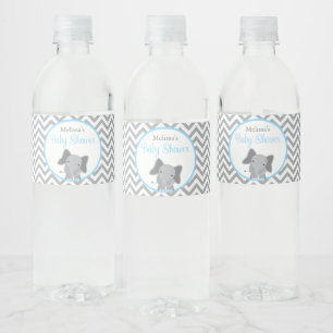 Niedliche Elefant Zickzack Light Blue Baby Dusche
