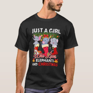 Niedliche Elefanten in Socken für Mädchen Weihna T-Shirt