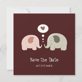Niedliche Elefanten - Save the Date