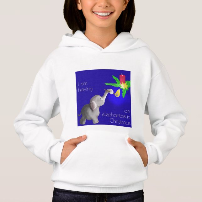 Niedliche Elefantenastik "Ugly" Weihnachtsdubo Hoodie (Vorderseite)