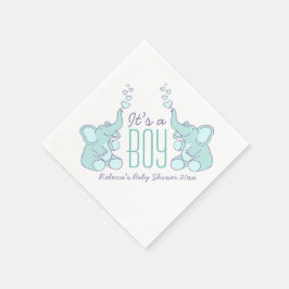 Niedliche Elefantenblaue Babydusche Serviette