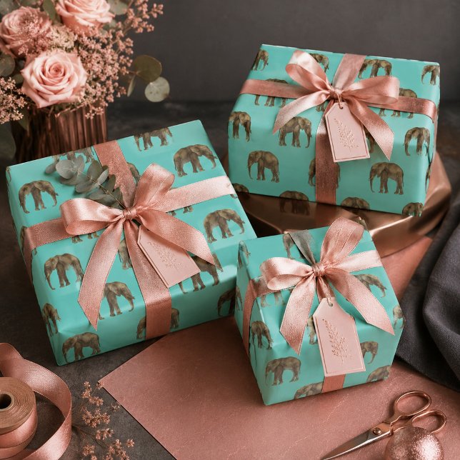 Niedliche Elefantenfreude Geschenkpapier Set (Von Creator hochgeladen)