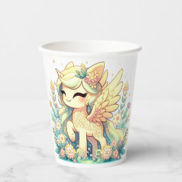 Niedliche Elegant Unicorn Babydusche Pappbecher