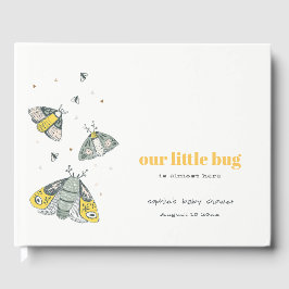 Niedliche Elegant Yellow Gray Little Bug Baby Dusc Gästebuch