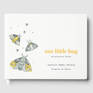 Niedliche Elegant Yellow Gray Little Bug Baby Dusc Gästebuch