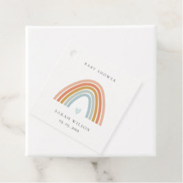 Niedliche elegante Blush Blue Heart Rainbow Baby D Geschenkanhänger