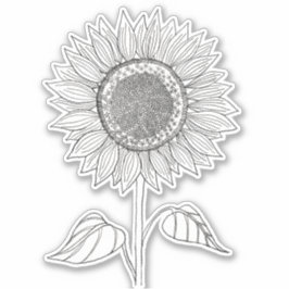 Niedliche elegante Boho Black and White Pencil Son Aufkleber