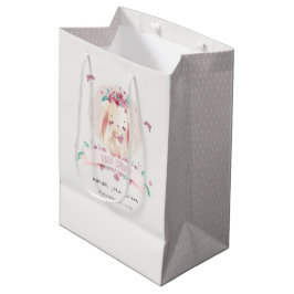Niedliche elegante Rosa Bläserblüte & Birds Babydu Mittlere Geschenktüte