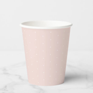 Niedliche, elegante, rosa Pink-weiße Polka-Punkte Pappbecher