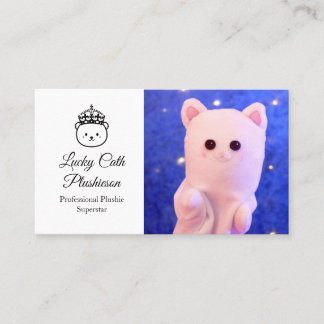 Niedliche Elegante Script Beruflich Royal Plushie Visitenkarte