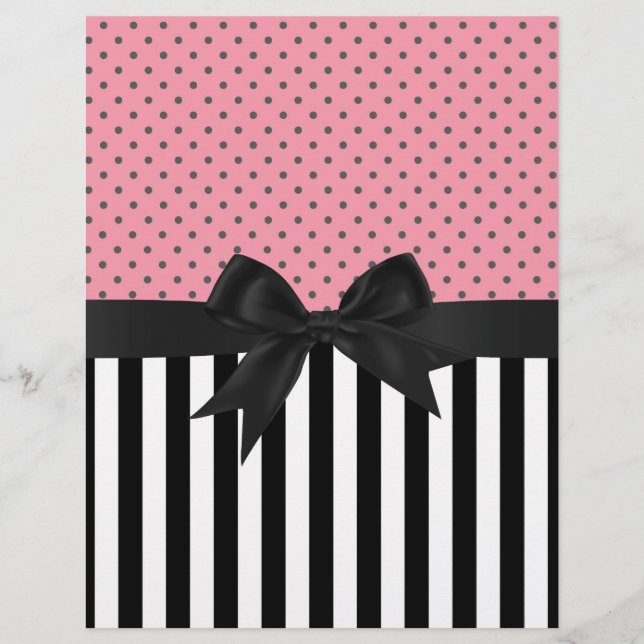 Niedliche, elegante Streifen Polka-Dots-Muster Flyer (Vorne)
