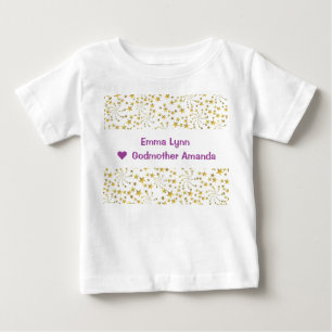 Niedliche Elegante Trendy Gold Stars Name Liebe Gr Baby T-shirt