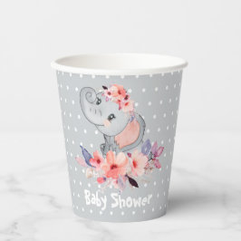Niedliche Elephant Baby Dusche Pappbecher