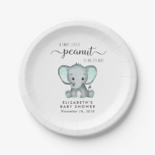 Niedliche Elephant Baby Dusche Pappteller