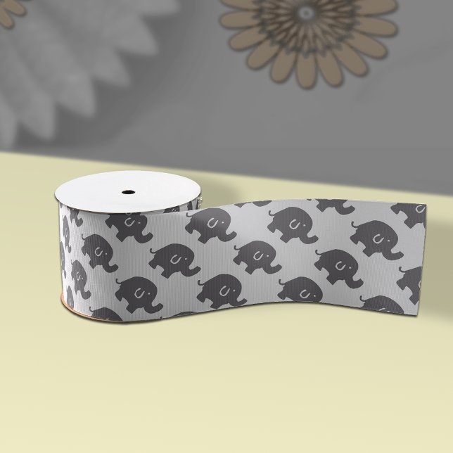 Niedliche Elephant Baby Dusche Ribbon Ripsband (Von Creator hochgeladen)