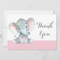 Niedliche Elephant Baby Girl Pink und Grau
