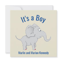 Niedliche Elephant Baby Shower Gender-Darstellung