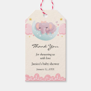 Niedliche Elephant Babydusche Danke, dass Sie die  Geschenkanhänger