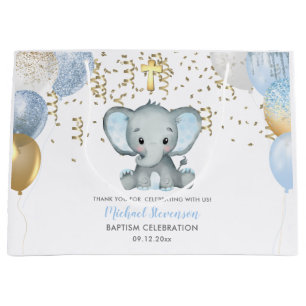 Niedliche Elephant Boys Ballon Taufe Große Geschenktüte