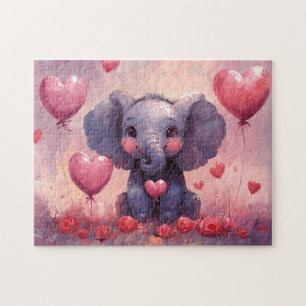 Niedliche Elephant Calf Herzballons