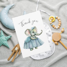 Niedliche Elephant Girl Baby Dusche Dankeskarte