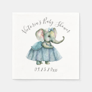 Niedliche Elephant Girl Baby Dusche Napkins Serviette