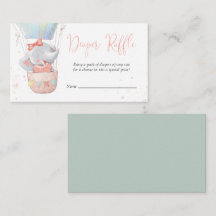 Niedliche Elephant Girl Dusche Windelwaschkarte