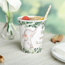 Niedliche Elephant Greenerge Gender Neutral Baby D Pappbecher