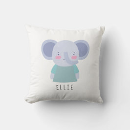 Niedliche Elephant Illustration - Anpassbar Kissen