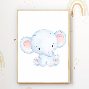 Niedliche Elephant Kinderzimmer Poster Kids Room D