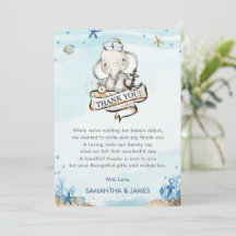 Niedliche Elephant Nautical Baby Boy Dusche