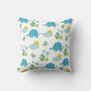 Niedliche Elephant Pattern werfen Kissen