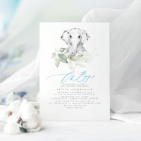 Niedliche Elephant Watercolor Grüne Kinderdusche