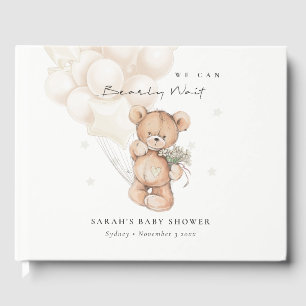 Niedliche Elfenbeinblase Baby Wait Bärenballon Bab Gästebuch