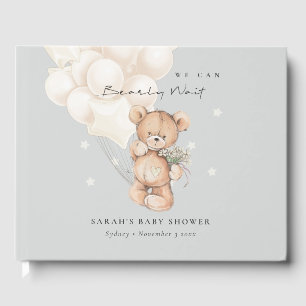 Niedliche Elfenbeinblase Baby Wait Bärenballon Bab Gästebuch