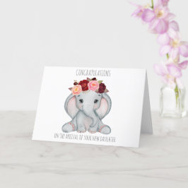 Niedliche Ellie neue Babykarte für Mädchen Karte