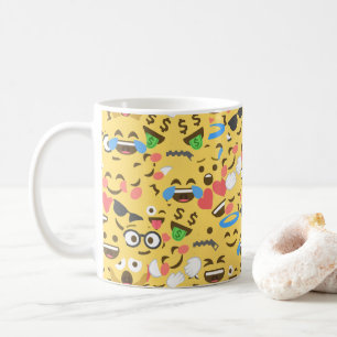 niedliche emoji Liebe hört Kaffeetasse