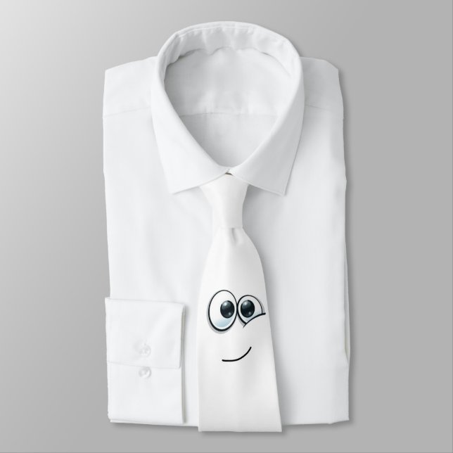 Niedliche Emoji mit individuellem Hintergrund Krawatte (Gebunden)