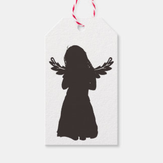 Niedliche Engel-Silhouette (wählen Sie eine Hinter Geschenkanhänger