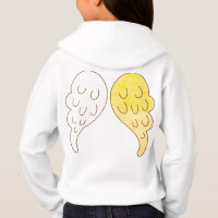 Niedliche Engel-Wings lächeln Halo Emoji Front