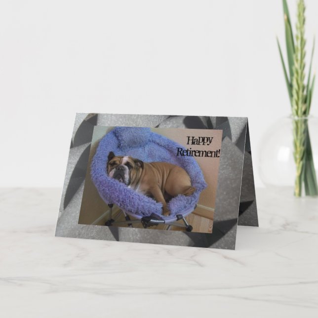 Niedliche englische Bulldoggen-glückliche Karte (Vorderseite)