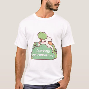 Niedliche Ente in Bushes, die Verantwortung für da T-Shirt