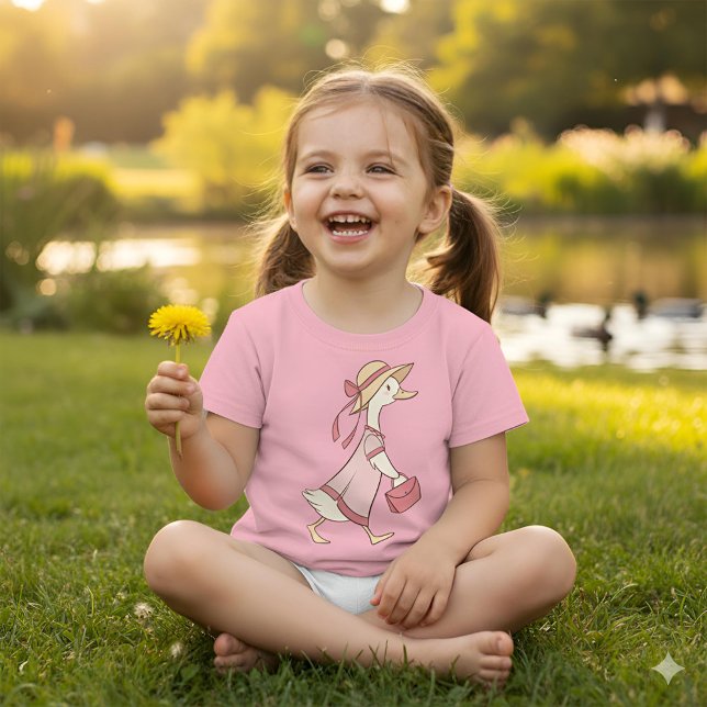 Niedliche Ente in rosa Kleid T - Shirt (Von Creator hochgeladen)